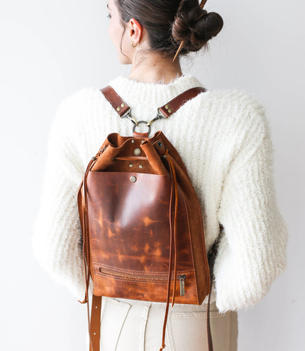 Designer Suede Backpack