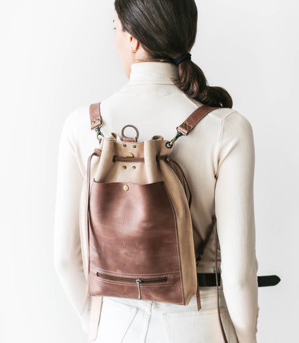 Designer Suede Backpack
