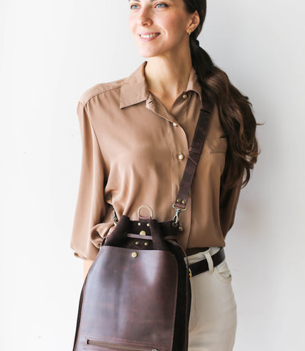 Designer Suede Backpack