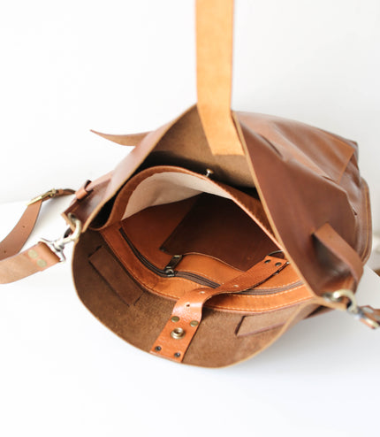 Medium Leather Backpack Purse
