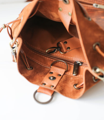 Designer Suede Backpack