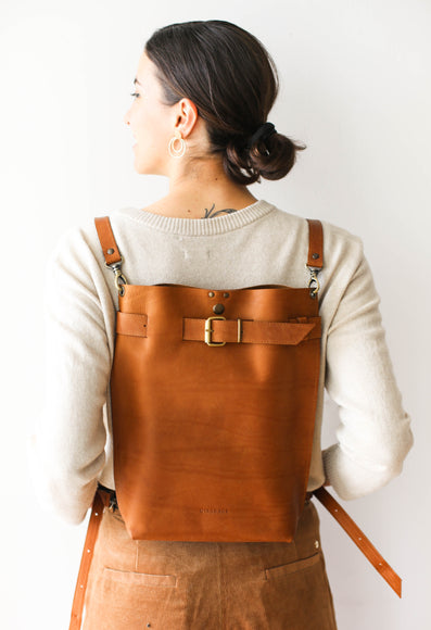 Medium Leather Backpack Purse